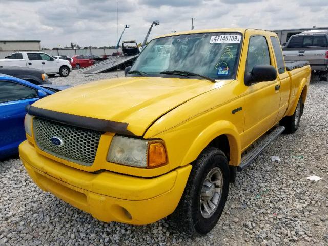 1FTYR44V42PB69373 - 2002 FORD RANGER SUP YELLOW photo 2