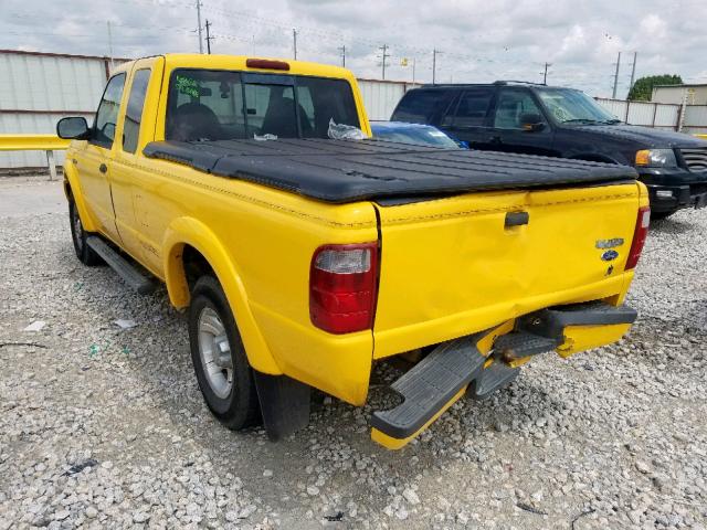 1FTYR44V42PB69373 - 2002 FORD RANGER SUP YELLOW photo 3