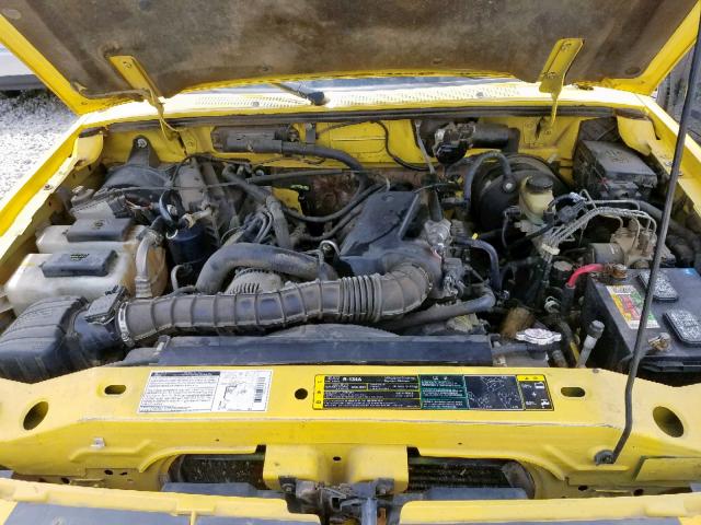 1FTYR44V42PB69373 - 2002 FORD RANGER SUP YELLOW photo 7