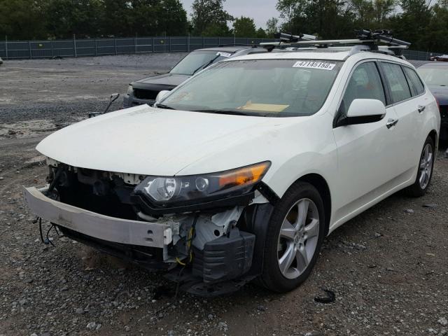 JH4CW2H66BC001993 - 2011 ACURA TSX WHITE photo 2