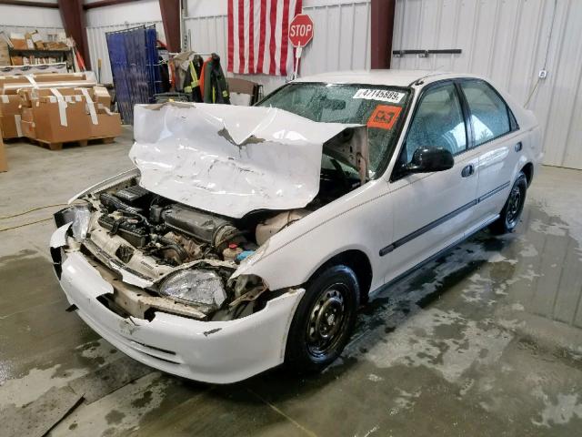 1HGEG864XSL051244 - 1995 HONDA CIVIC DX WHITE photo 2