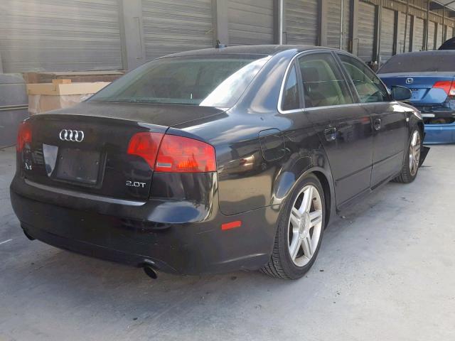 WAUAF78E58A112100 - 2008 AUDI A4 2.0T BLACK photo 4