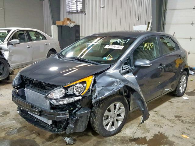 KNADN5A33D6156140 - 2013 KIA RIO EX CHARCOAL photo 2