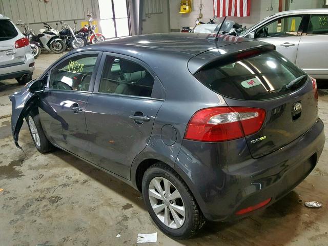 KNADN5A33D6156140 - 2013 KIA RIO EX CHARCOAL photo 3