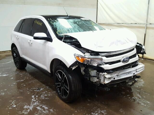 2FMDK4JC3DBC23841 - 2013 FORD EDGE SEL WHITE photo 1