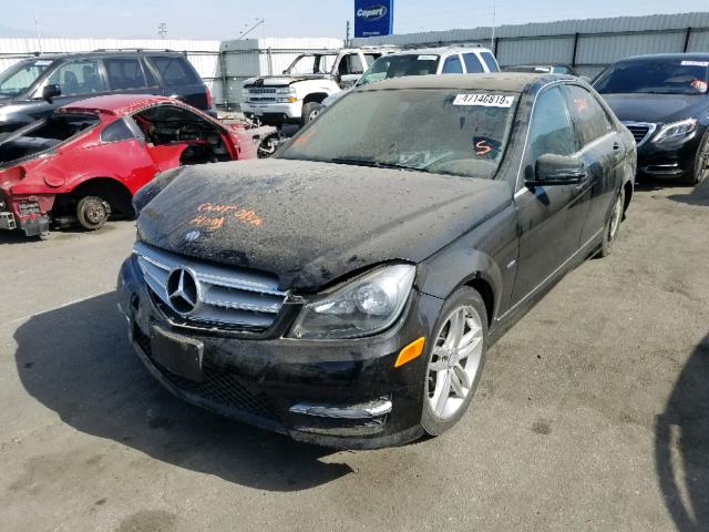 WDDGF4HB3CA716938 - 2012 MERCEDES-BENZ C 250 BLACK photo 2