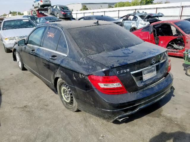 WDDGF4HB3CA716938 - 2012 MERCEDES-BENZ C 250 BLACK photo 3