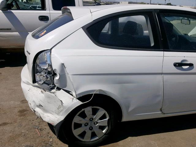 KMHCM3AC0BU192801 - 2011 HYUNDAI ACCENT GL WHITE photo 9