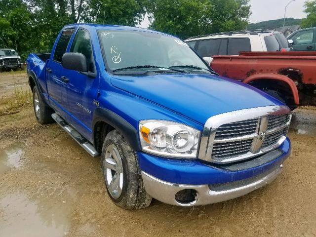 1D7HU18267S254531 - 2007 DODGE RAM 1500 S BLUE photo 1