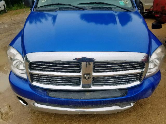 1D7HU18267S254531 - 2007 DODGE RAM 1500 S BLUE photo 7