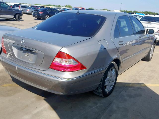 WDBNG70J43A362784 - 2003 MERCEDES-BENZ S 430 GRAY photo 4