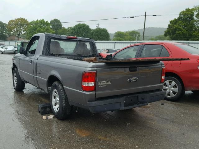 1FTYR10D57PA29237 - 2007 FORD RANGER GRAY photo 3