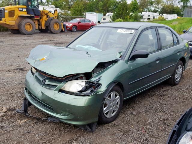 1HGES16344L007823 - 2004 HONDA CIVIC DX V GREEN photo 2