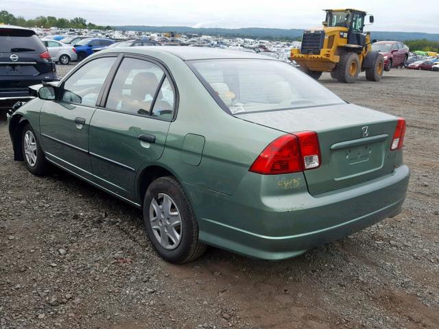 1HGES16344L007823 - 2004 HONDA CIVIC DX V GREEN photo 3