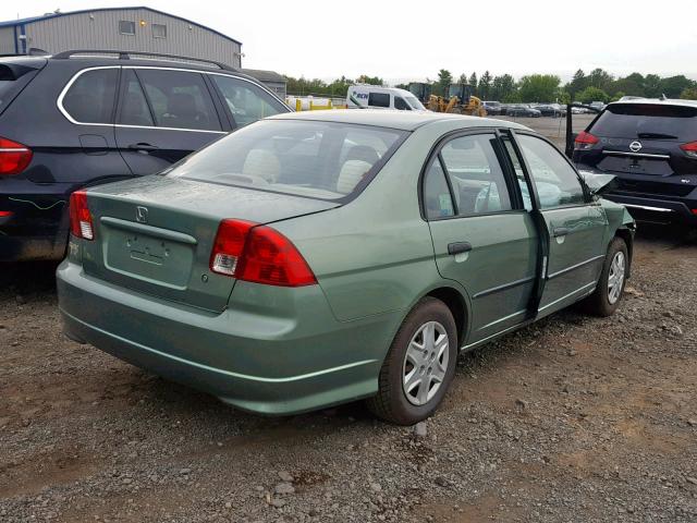 1HGES16344L007823 - 2004 HONDA CIVIC DX V GREEN photo 4