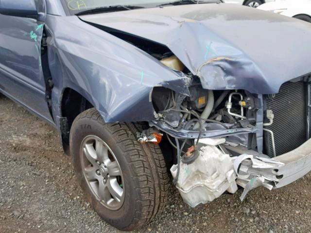 JTEEP21A970209702 - 2007 TOYOTA HIGHLANDER BLUE photo 9