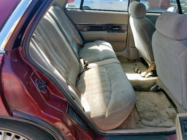 1G4HP52K9VH580380 - 1997 BUICK LESABRE CU BURGUNDY photo 6