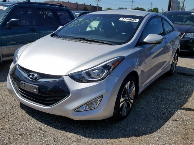 KMHDH6AH2EU028380 - 2014 HYUNDAI ELANTRA CO SILVER photo 2