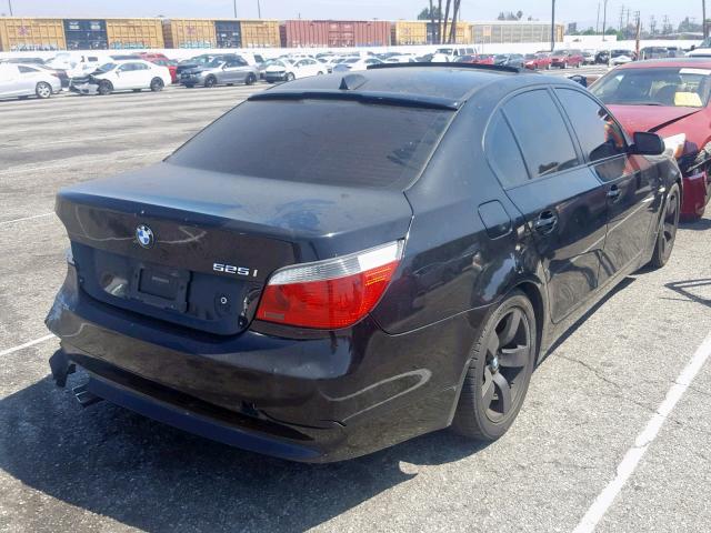 WBANA53555B862291 - 2005 BMW 525 I BLACK photo 4