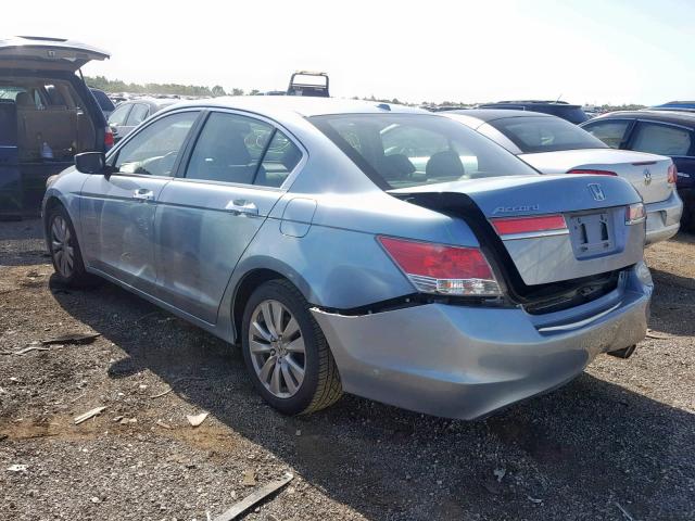 1HGCP3F84CA018203 - 2012 HONDA ACCORD EXL BLUE photo 3