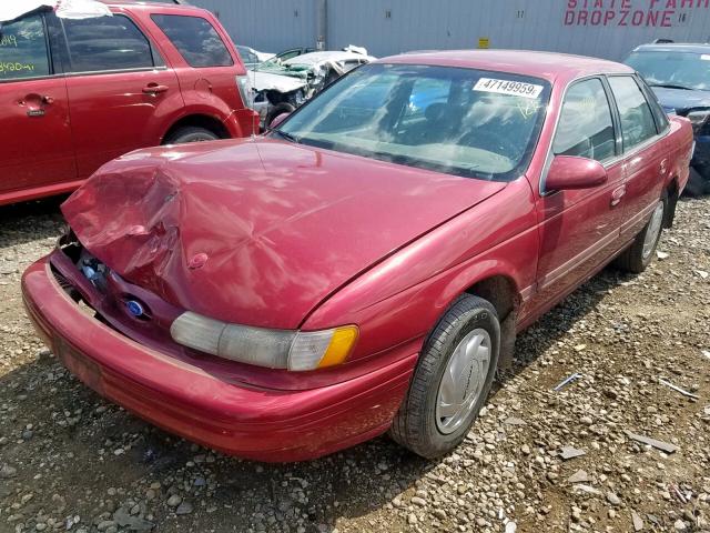 1FALP52U4SG242232 - 1995 FORD TAURUS GL RED photo 2