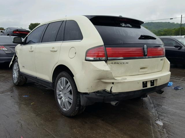 2LMDU68CX8BJ40123 - 2008 LINCOLN MKX WHITE photo 3