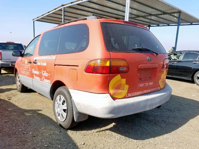 4T3ZF19C6YU311349 - 2000 TOYOTA SIENNA CE ORANGE photo 3