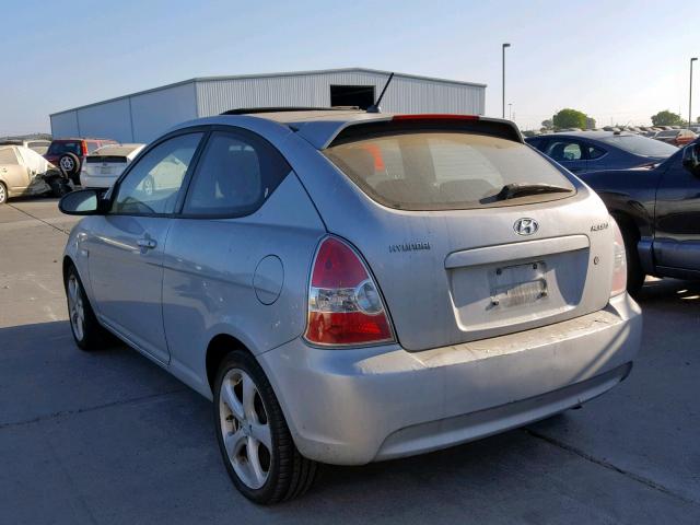 KMHCN36C77U053066 - 2007 HYUNDAI ACCENT SE SILVER photo 3