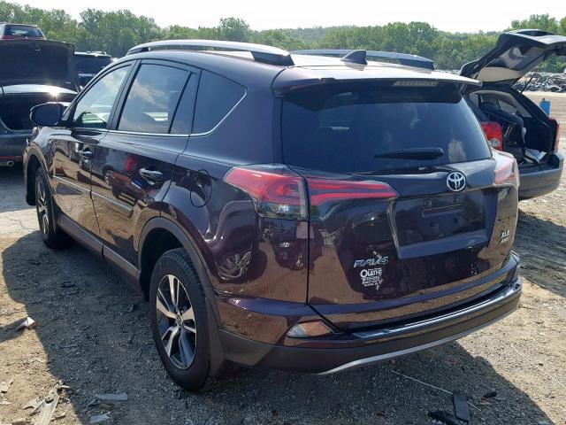 2T3RFREV9JW814322 - 2018 TOYOTA RAV4 ADVEN BURGUNDY photo 3