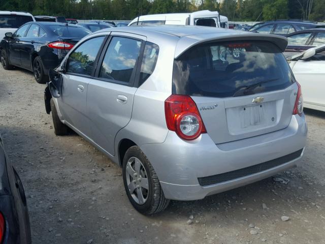 KL1TD6DE0BB169377 - 2011 CHEVROLET AVEO LS SILVER photo 3