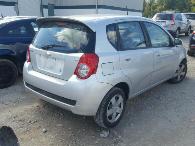 KL1TD6DE0BB169377 - 2011 CHEVROLET AVEO LS SILVER photo 4