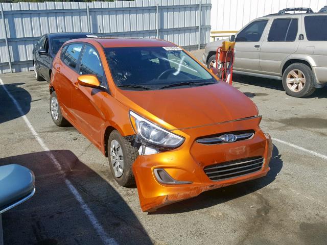 KMHCT5AE9HU300440 - 2017 HYUNDAI ACCENT SE ORANGE photo 1