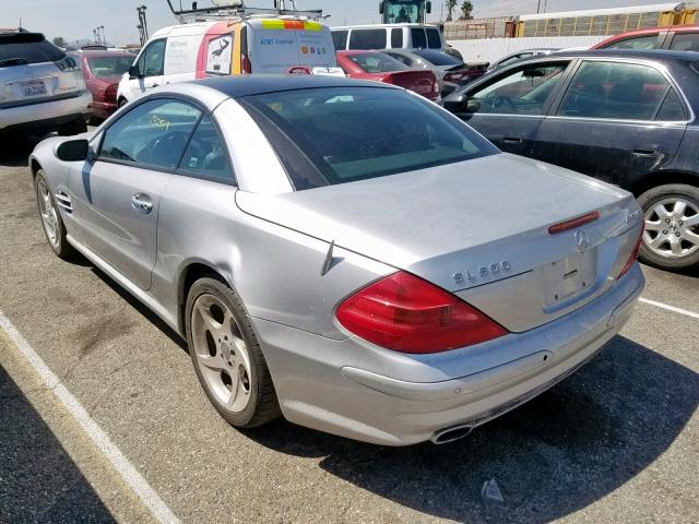 WDBSK75FX4F065321 - 2004 MERCEDES-BENZ SL 500 SILVER photo 3