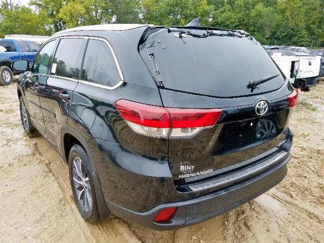 5TDJZRFH2KS572151 - 2019 TOYOTA HIGHLANDER BLACK photo 3