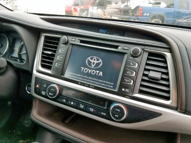 5TDJZRFH2KS572151 - 2019 TOYOTA HIGHLANDER BLACK photo 9