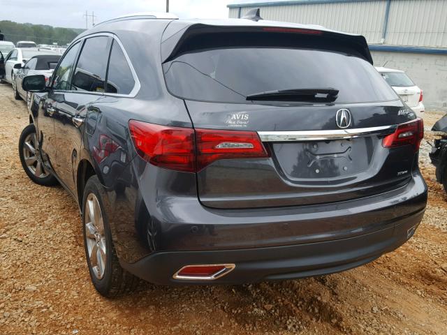 5FRYD4H85EB038999 - 2014 ACURA MDX ADVANC GRAY photo 3