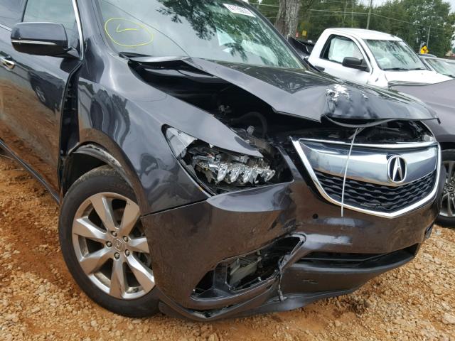 5FRYD4H85EB038999 - 2014 ACURA MDX ADVANC GRAY photo 9