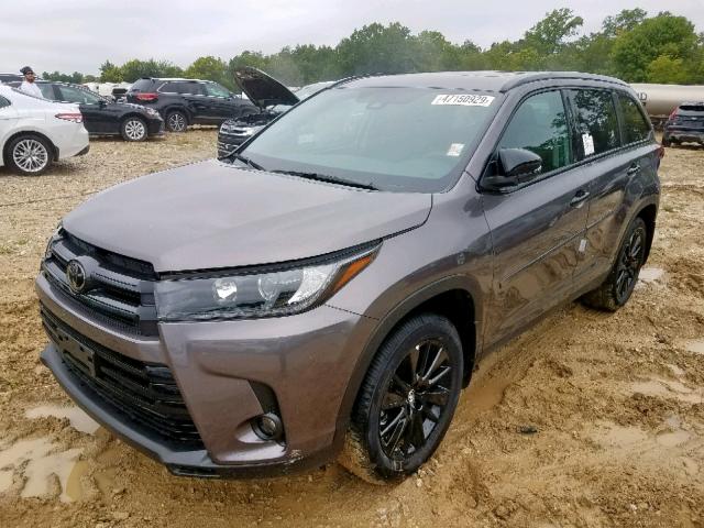 5TDJZRFH2KS963638 - 2019 TOYOTA HIGHLANDER CHARCOAL photo 2