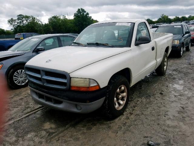 1B7FL26X7VS132069 - 1997 DODGE DAKOTA WHITE photo 2