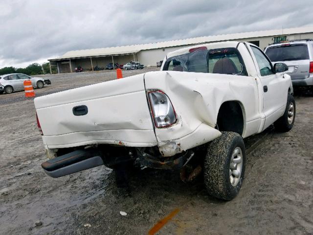 1B7FL26X7VS132069 - 1997 DODGE DAKOTA WHITE photo 4