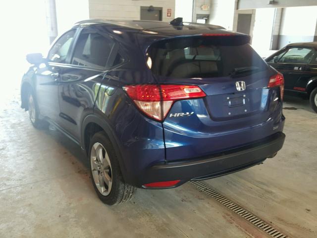 3CZRU6H71HM732107 - 2017 HONDA HR-V EXL BLUE photo 3