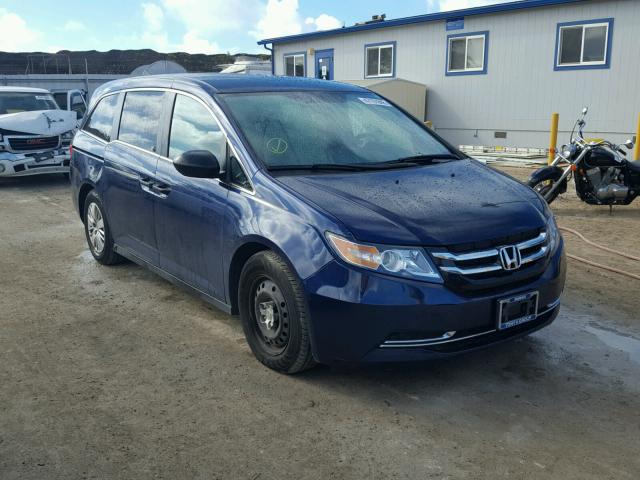 5FNRL5H23EB113337 - 2014 HONDA ODYSSEY LX BLUE photo 1