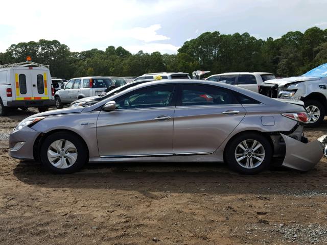 KMHEC4A48DA065180 - 2013 HYUNDAI SONATA HYB GRAY photo 9