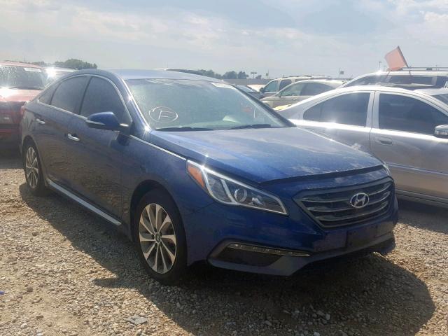 5NPE34AF7FH143370 - 2015 HYUNDAI SONATA SPO BLUE photo 1