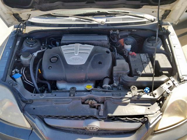 KNADC125956366841 - 2005 KIA RIO GRAY photo 7