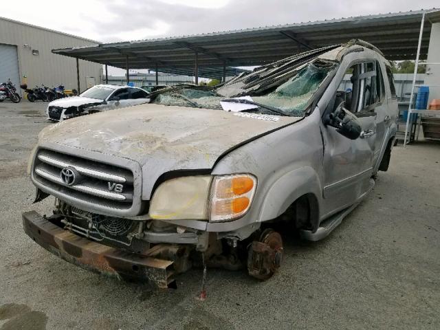 5TDBT48A02S098211 - 2002 TOYOTA SEQUOIA LI GRAY photo 2