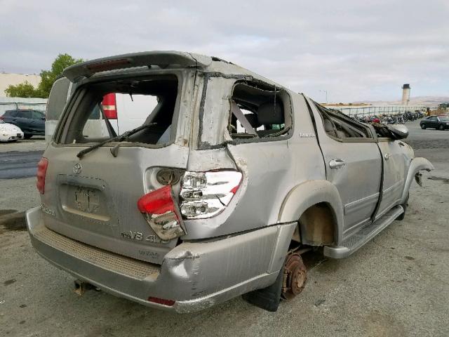 5TDBT48A02S098211 - 2002 TOYOTA SEQUOIA LI GRAY photo 4