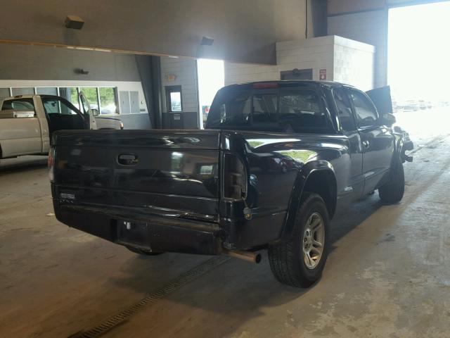 1D7HL12X03S159755 - 2003 DODGE DAKOTA SXT BLACK photo 4