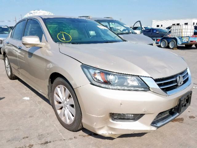 1HGCR3F89EA017464 - 2014 HONDA ACCORD EXL BEIGE photo 1