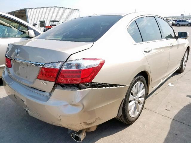 1HGCR3F89EA017464 - 2014 HONDA ACCORD EXL BEIGE photo 4